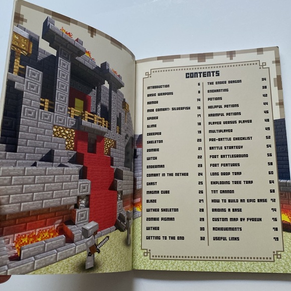 Minecraft Video Game Combat & Construction Handbook Full Color Paperback Books - Picture 7 of 12